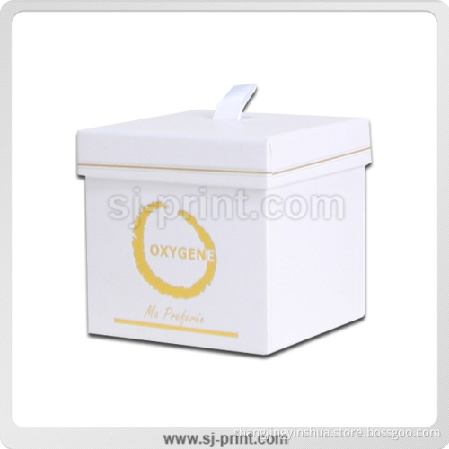 Hard Cardboard Box with Lid or Hat-Box Model, Rigid Gift Box